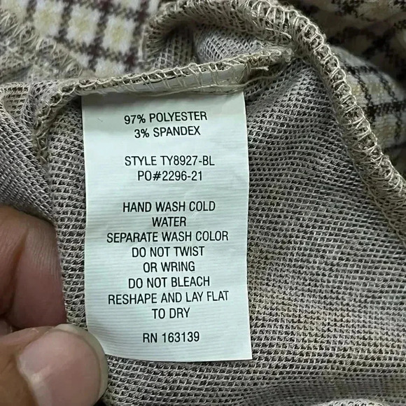 Haley & June Plaid Button-up Crop Top Large - Picture 5 of 5